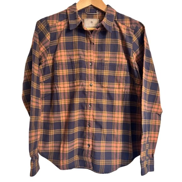 Royal Robbin’s Lieback Flannel Size Small Women’s Organic Cotton NWT Plaid Butto - Picture 1 of 7